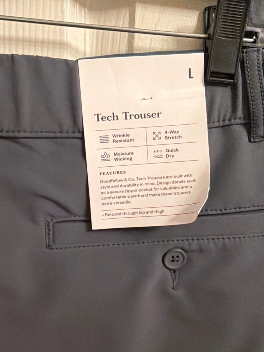 Goodfellow & Co Men's Stretch Chinos - Charcoal Gray - Picture 6 of 7
